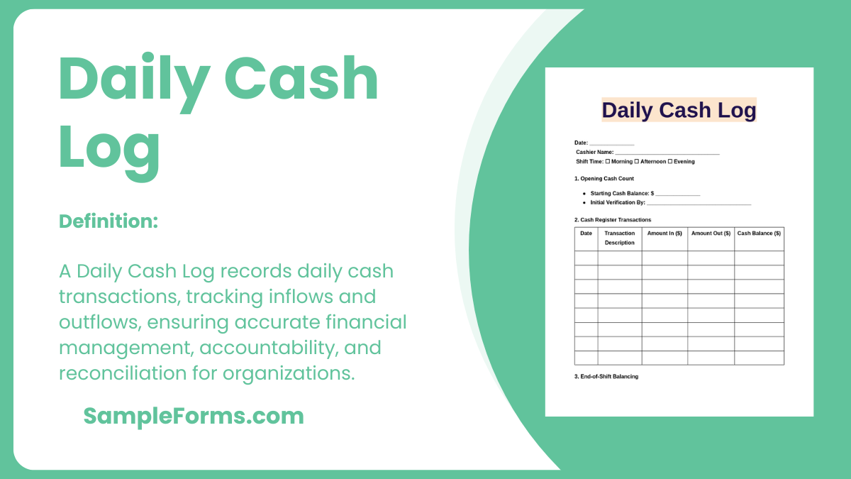 daily cash log