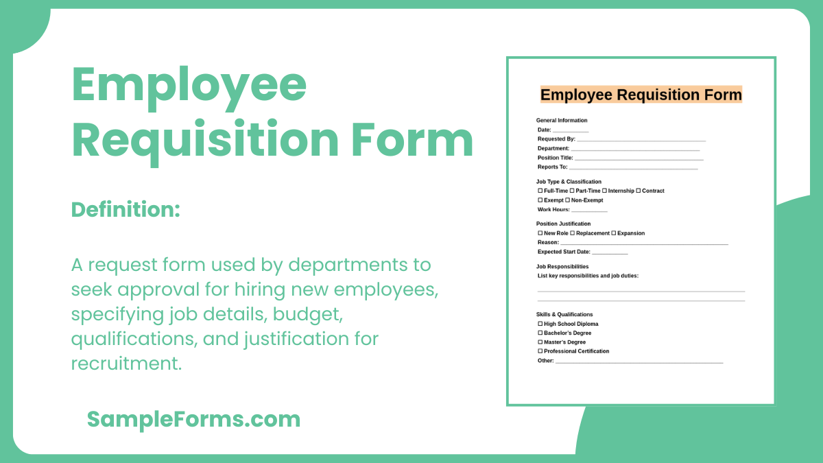 employee requisition form