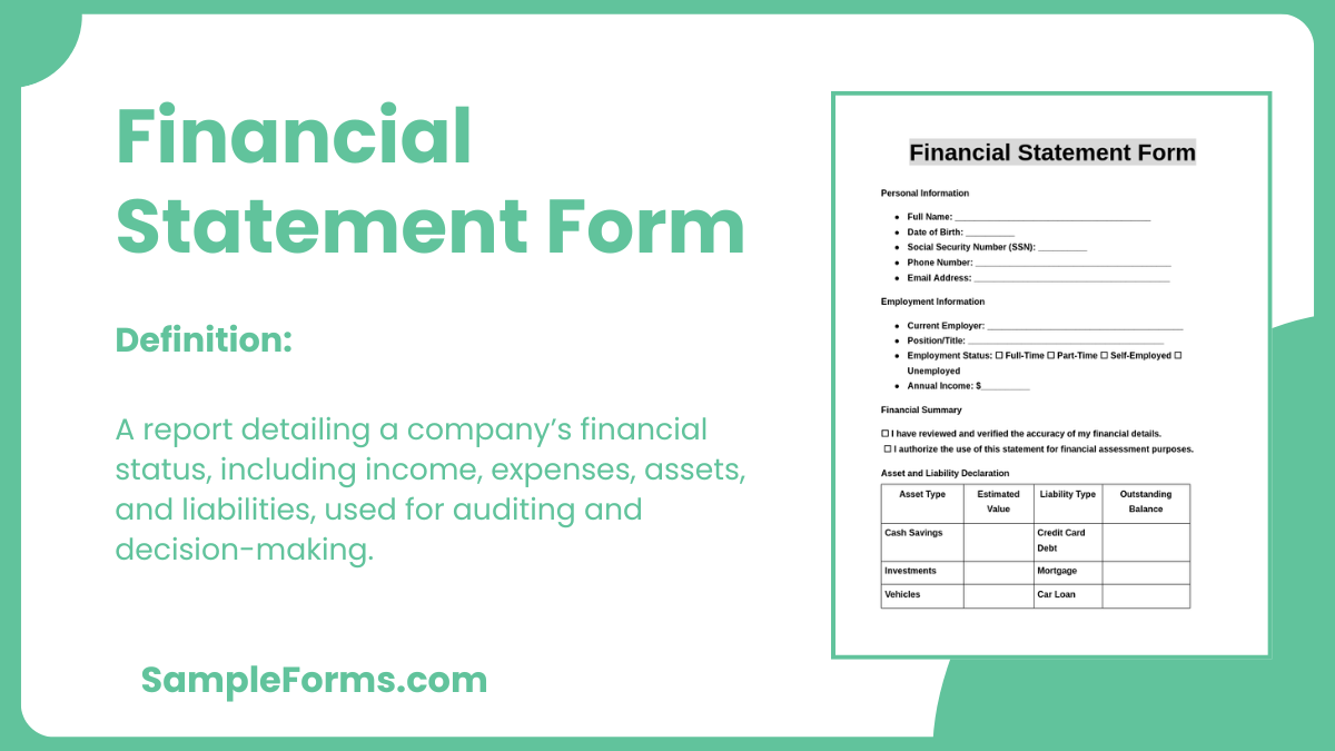 financial statement form