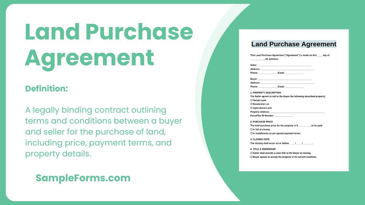 land purchase agreement