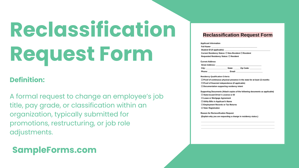 reclassification request form