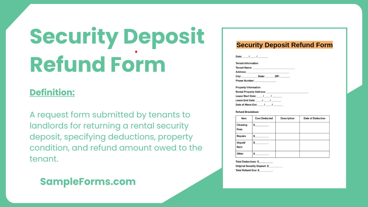 security deposit refund form