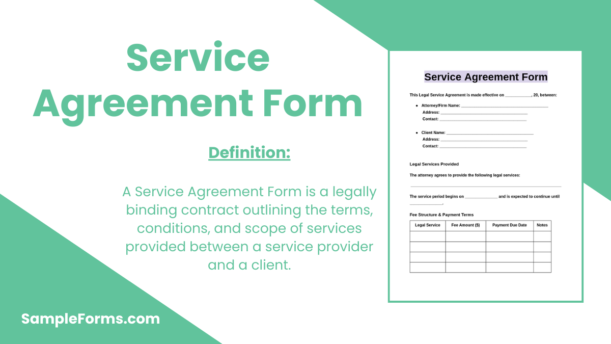 service agreement form