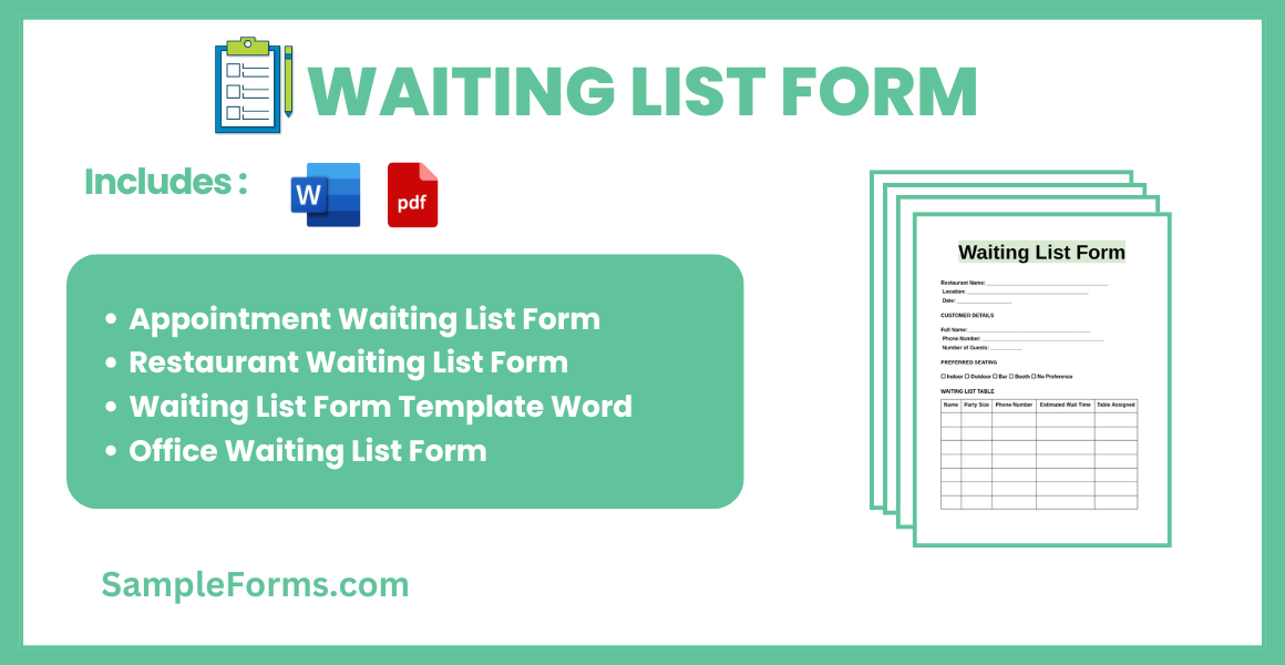 waiting list form bundle