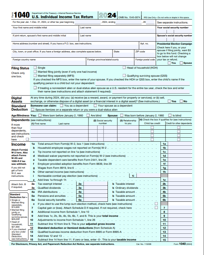 1040 Tax Form