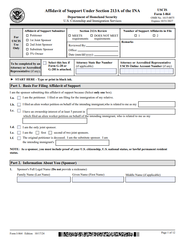I-864 Form